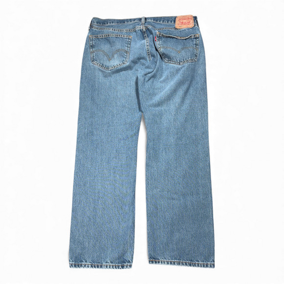 Vintage 505 Levis Jeans Mens 36x30 Blue Regular Straight Medium Wash Denim Y2K - Picture 2 of 11